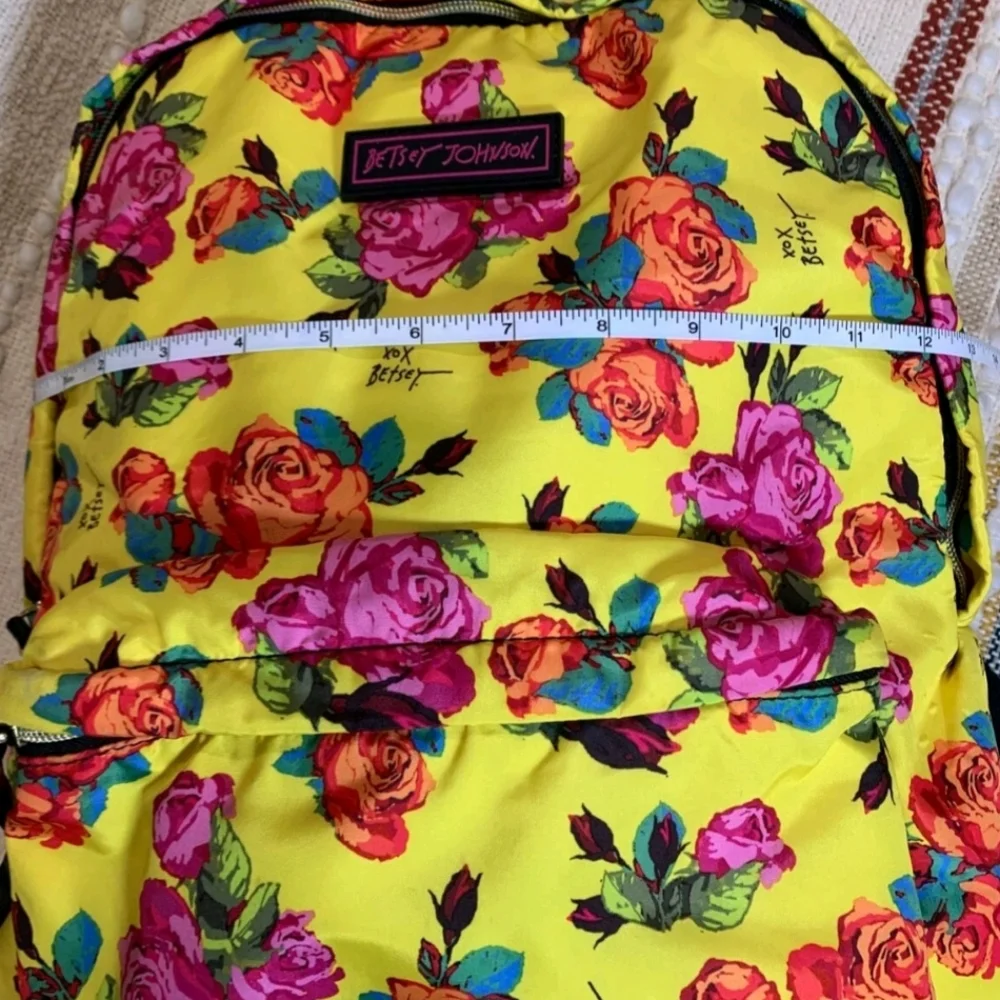 Betsey Johnson Yellow Floral Backpack - Picture 7 of 12